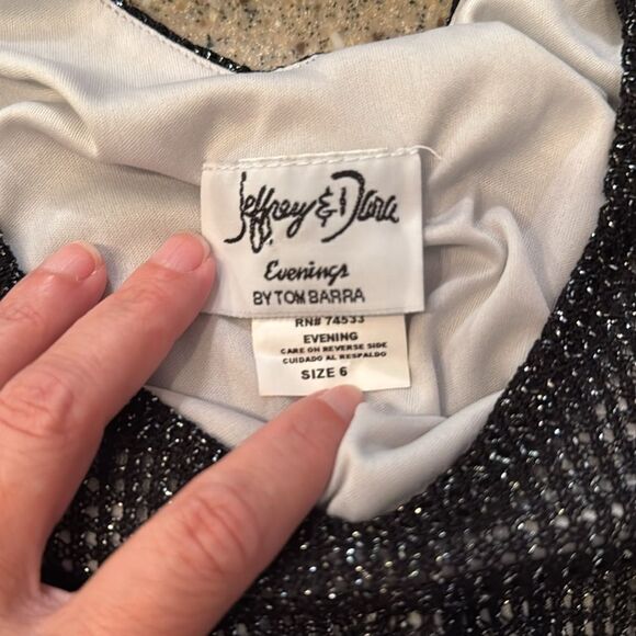 JEFFREY & DARA Evenings By Tom Barra 90s Y2K Vintage Metallic Knit Crop Tank - Picture 6 of 9